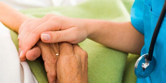 Healthcare professional providing patient care
